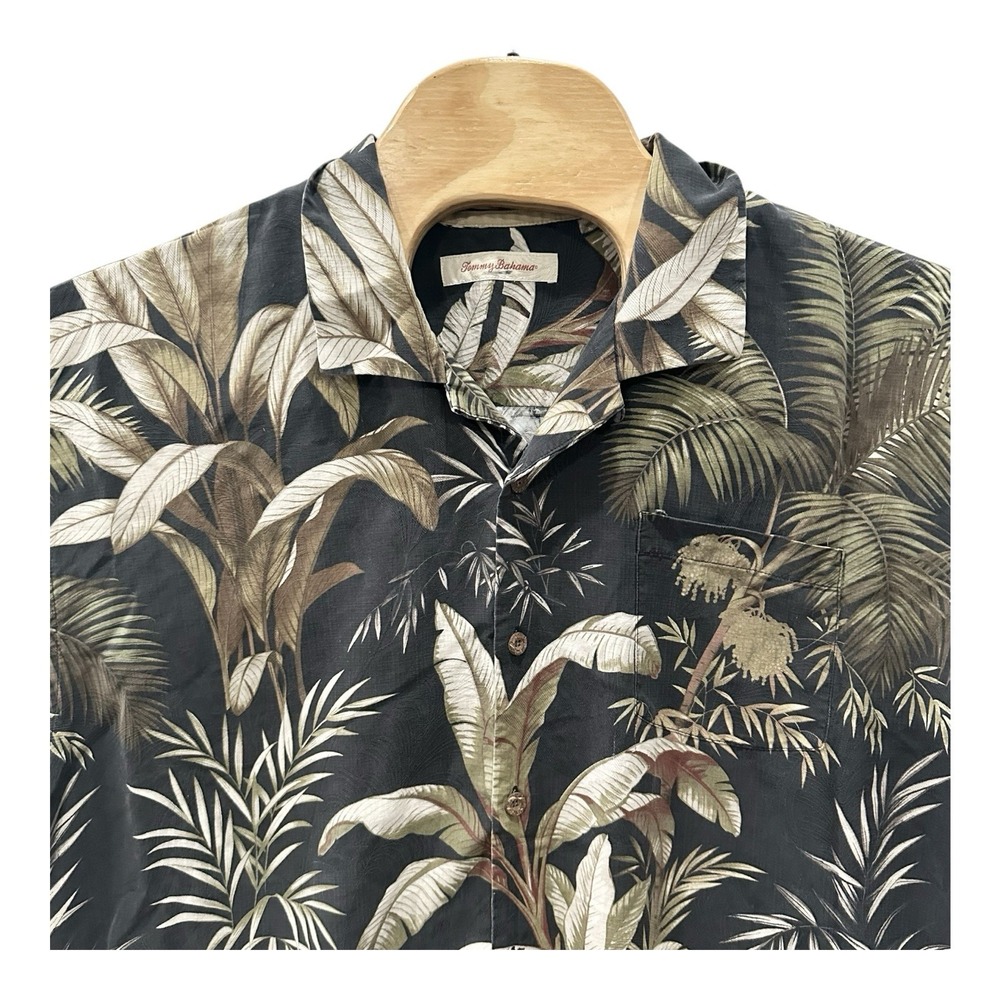 Tommy Bahama Black Tropical Print Shirt